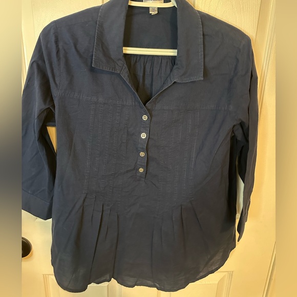 Rebecca Malone Tops - Rebecca Malone Dark Blue Blouse